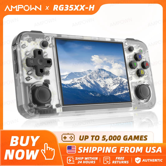 ANBERNIC RG35XX H Handheld Game Console 3.5''IPS Screen HDMI Output Linux System RG35XXH Retro Video Simulator Console Kids Gift