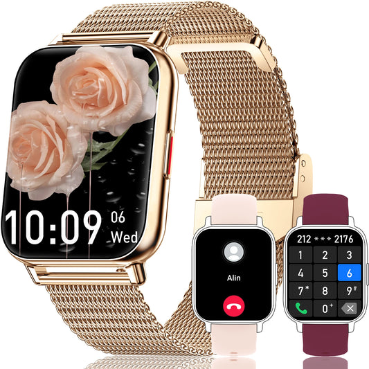 1.85" Smart Watch(Answer & Make Call) Message Alerts/Sports Fitness smartwatch For iPhone/Android, Perfect Gift