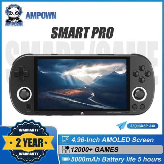Trimui Smart Pro Consoles 4.96'' IPS Screen Handheld Game Players Linux System Emulator Portable Console Retro Video Game
