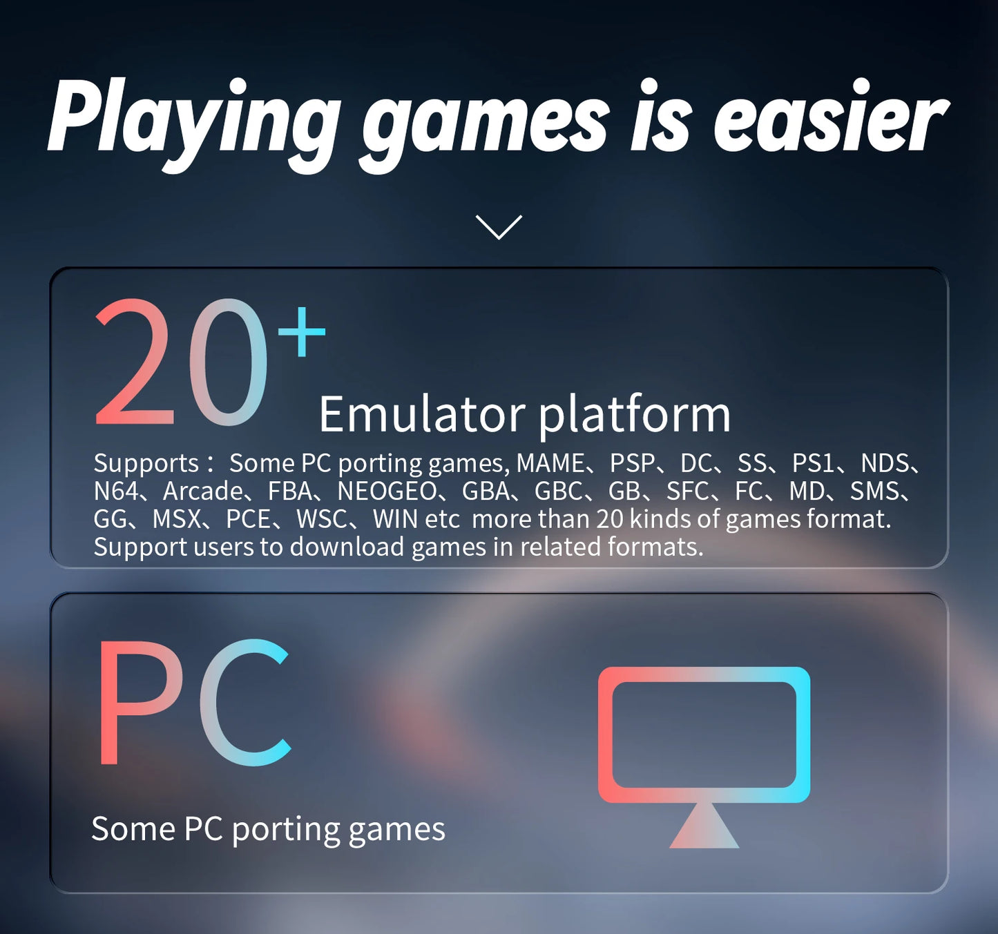 ANBERNIC RG ARC Retro Games RK3566 4.0INCH 640*480 Handheld Game Console Emulator LINUX Android System 3500mAh Children's Gifts