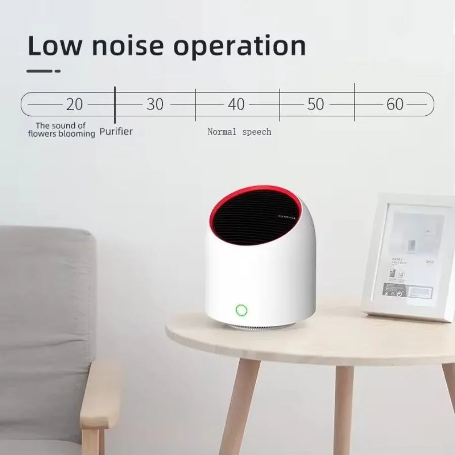 Portable Air Purifier 4000mAh Battery USB Rechargable Air Cleaner Desktop Electronic Filter Portable Negative Ion Remove Activa