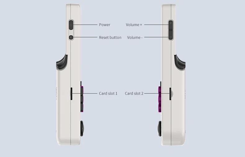 POWKIDDY V20 128G Retro Handheld Game Console with A133Plus Chip 5000mAh Battery 3.5 Inch IPS HD Screen and Gift Retro Stickers