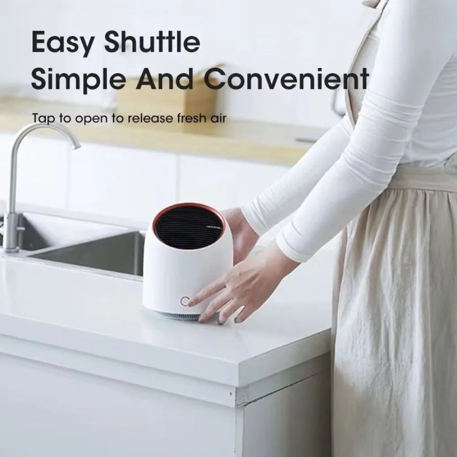 Portable Air Purifier 4000mAh Battery USB Rechargable Air Cleaner Desktop Electronic Filter Portable Negative Ion Remove Activa