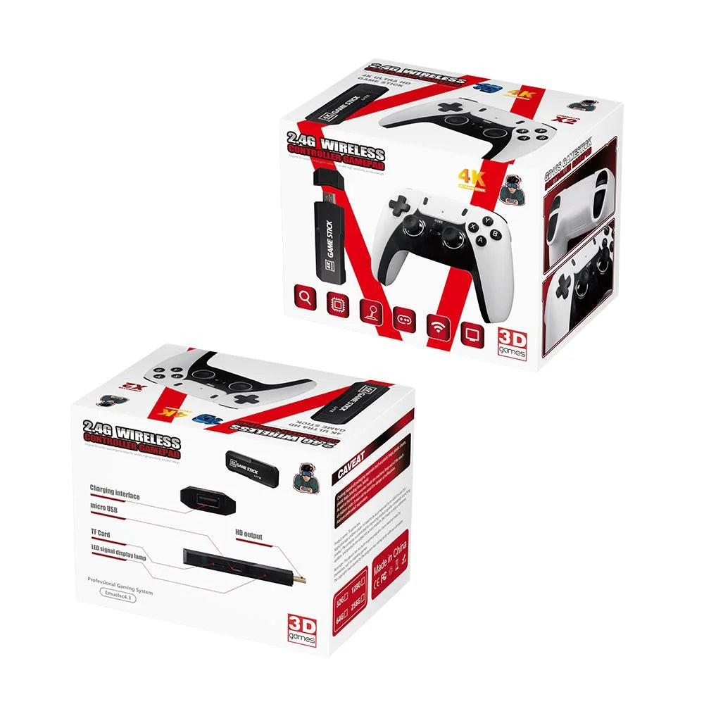 New GD10 PRO Video Game Stick Console 2.4G Double Wireless Controller Game 4K 58000 Games 256GB Retro Games Boy Christmas Gift