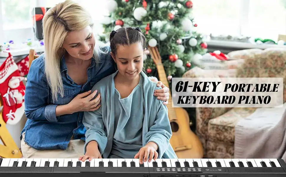 Portable Piano Foldable Piano 61 Keys Portable Keyboard Piano 1000 Tones 150 Demo Songs Folding Electronic Keyboard Piano Black