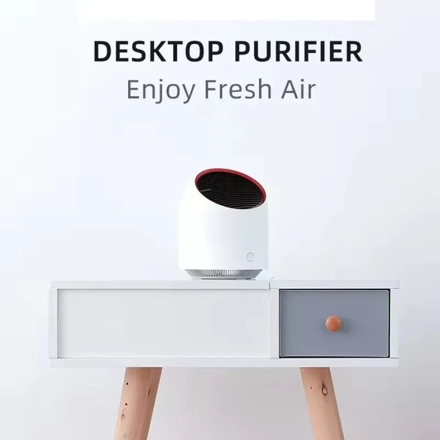Portable Air Purifier 4000mAh Battery USB Rechargable Air Cleaner Desktop Electronic Filter Portable Negative Ion Remove Activa