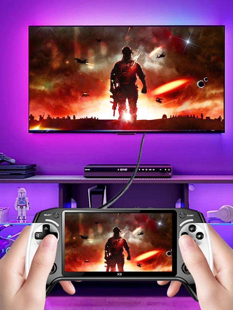 5.5 Inch Screen Handheld Game Console 1500mAh Electronic Game Player Type-C Charging Portable Game Player for Kids Adults