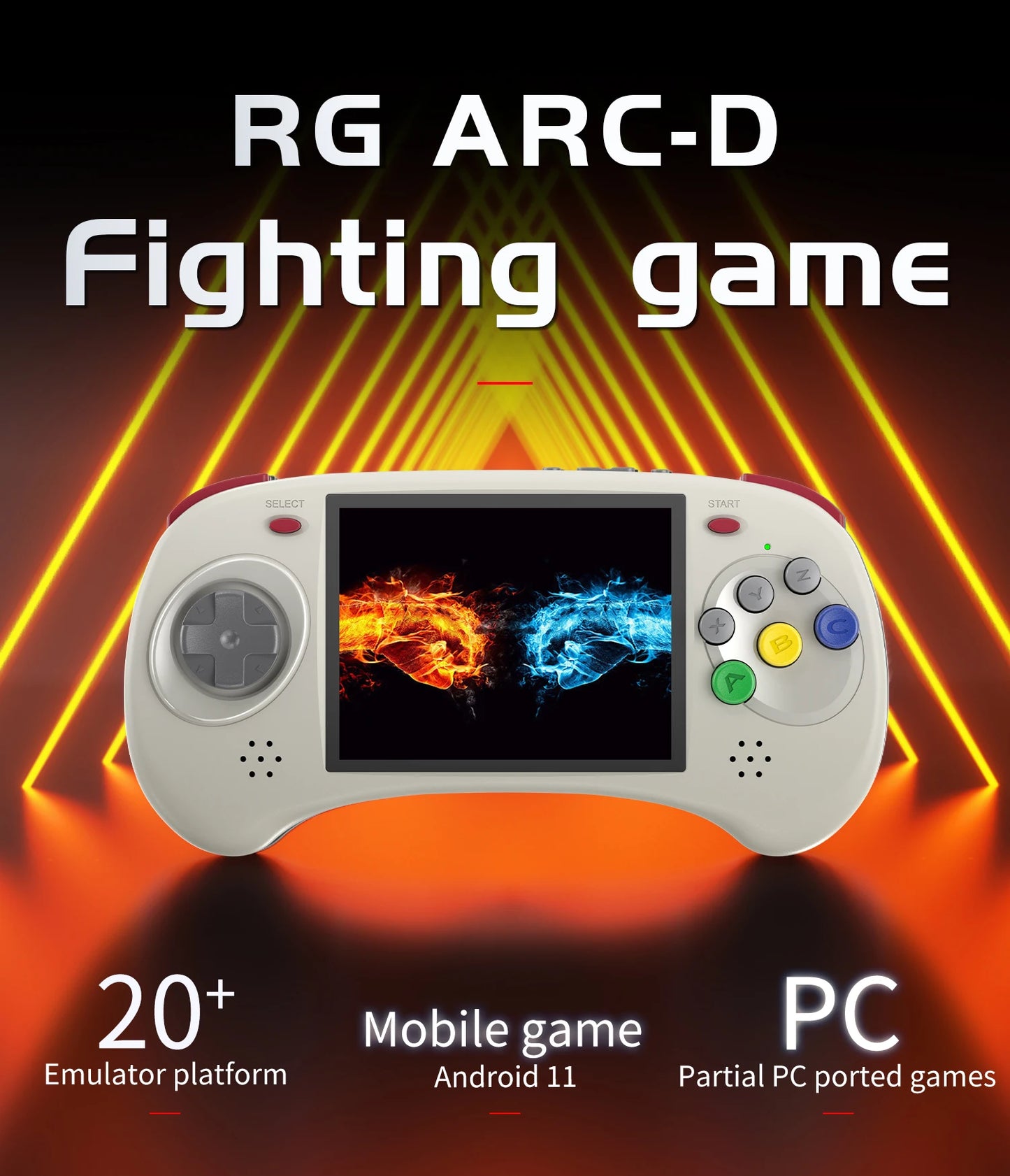 ANBERNIC RG ARC Retro Games RK3566 4.0INCH 640*480 Handheld Game Console Emulator LINUX Android System 3500mAh Children's Gifts